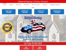 Tablet Screenshot of hollandheating.net